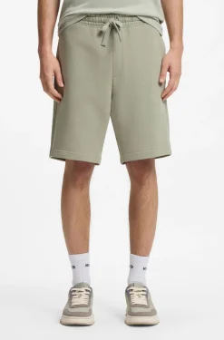 Shorts aus Baumwoll-Terry mit Logo-Print