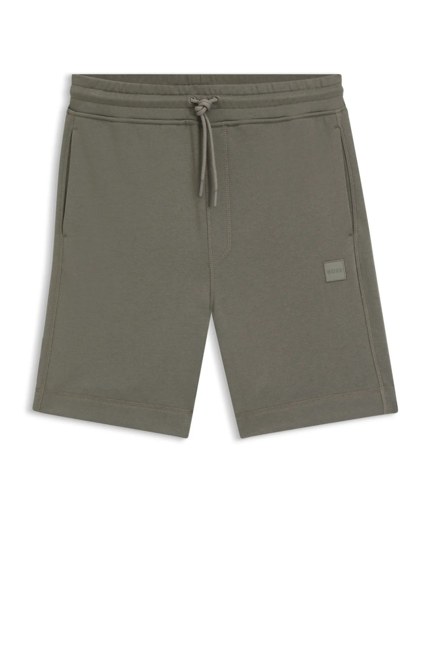 Shorts aus Baumwoll-Terry mit Logo-Patch