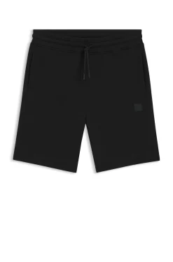 Shorts aus Baumwoll-Terry mit Logo-Patch