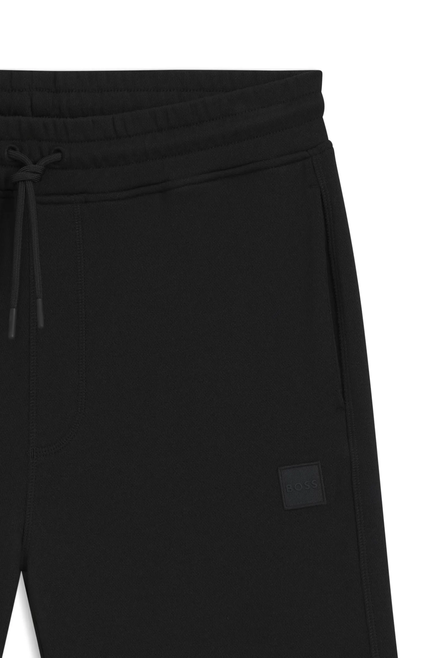 Shorts aus Baumwoll-Terry mit Logo-Patch