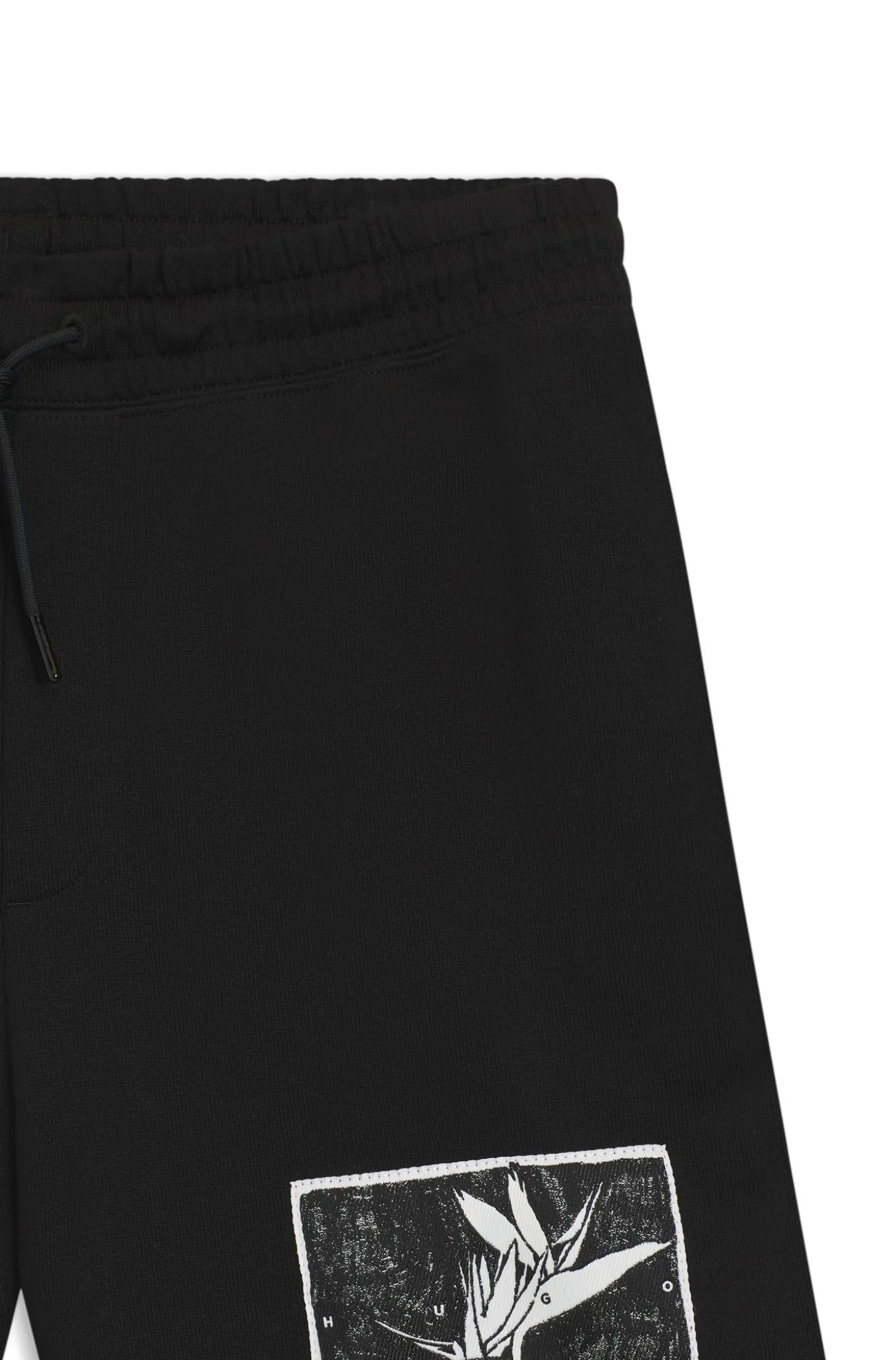 Shorts aus Baumwoll-Terry mit Artwork-Patch