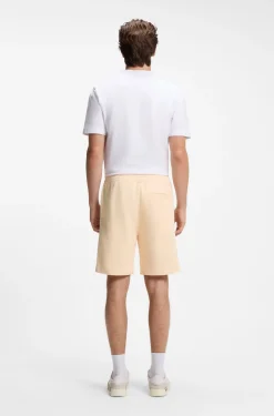 Shorts aus Baumwoll-Terry mit Logo-Patch