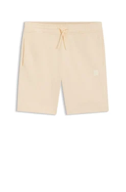 Shorts aus Baumwoll-Terry mit Logo-Patch