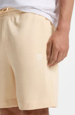 Shorts aus Baumwoll-Terry mit Logo-Patch
