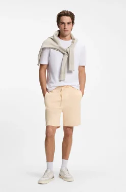 Shorts aus Baumwoll-Terry mit Logo-Patch