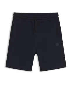 Shorts aus Baumwoll-Terry mit Logo-Patch