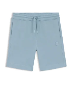 Shorts aus Baumwoll-Terry mit Logo-Patch