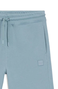 Shorts aus Baumwoll-Terry mit Logo-Patch