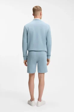 Shorts aus Baumwoll-Terry mit Logo-Patch