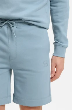 Shorts aus Baumwoll-Terry mit Logo-Patch