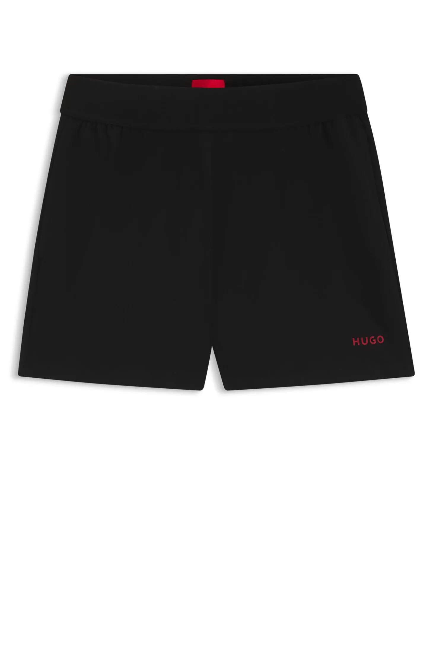 Shorts aus elastischem Gewebe mit Logo-Print