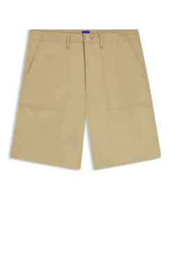 Shorts aus merzerisierter Baumwoll-Canvas