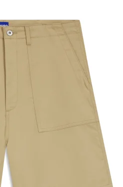Shorts aus merzerisierter Baumwoll-Canvas