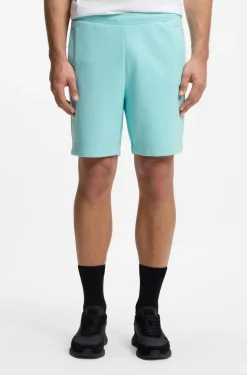 Shorts aus Piqué-Jersey im Baumwoll-Mix mit Logo-Stickerei