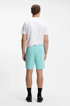 Shorts aus Piqué-Jersey im Baumwoll-Mix mit Logo-Stickerei