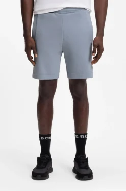 Shorts aus Piqué-Jersey im Baumwoll-Mix mit Logo-Stickerei