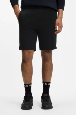Shorts aus Piqué-Jersey im Baumwoll-Mix mit Logo-Stickerei