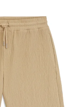 Shorts aus Stretch-Baumwolle mit Knittereffekt