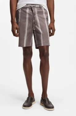 Shorts aus Stretch-Baumwolle mit Druckmuster