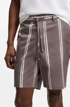 Shorts aus Stretch-Baumwolle mit Druckmuster