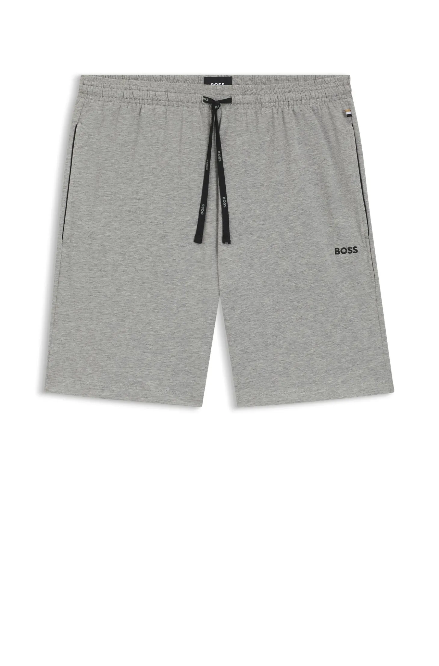 Shorts aus Stretch-Baumwolle mit Logo-Stickerei