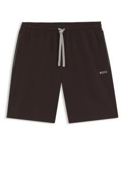 Shorts aus Stretch-Baumwolle mit Logo-Stickerei