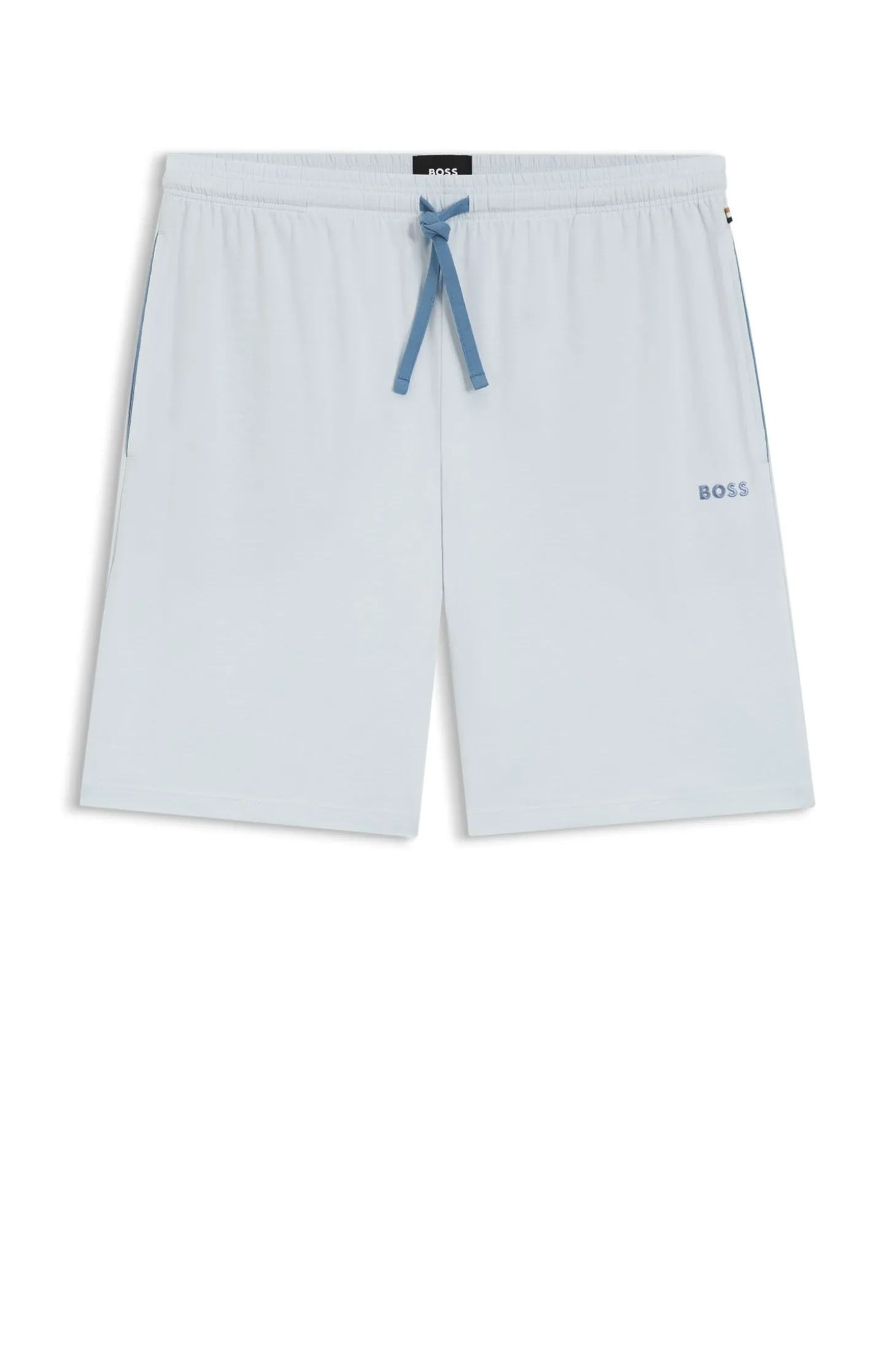 Shorts aus Stretch-Baumwolle mit Logo-Stickerei