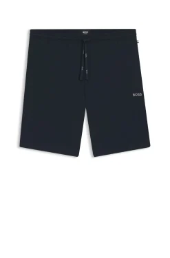 Shorts aus Stretch-Baumwolle mit Logo-Stickerei