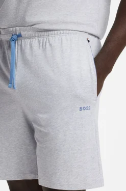 Shorts aus Stretch-Baumwolle mit Logo-Stickerei