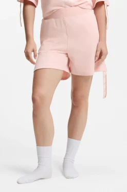 Shorts mit Logo-Print und gerafften Seiten