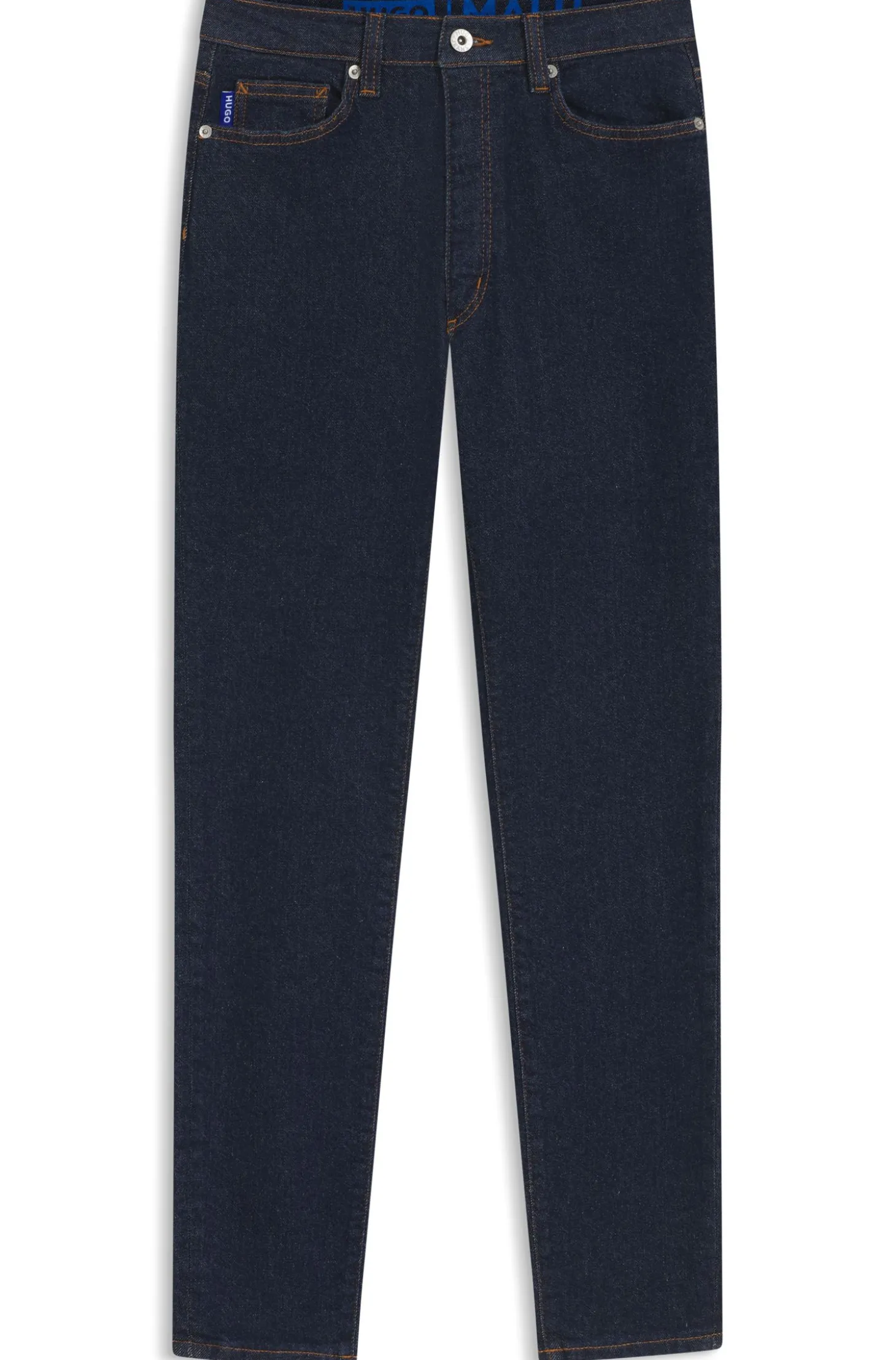 Skinny-Fit Jeans aus dunkelblauem Stretch-Denim