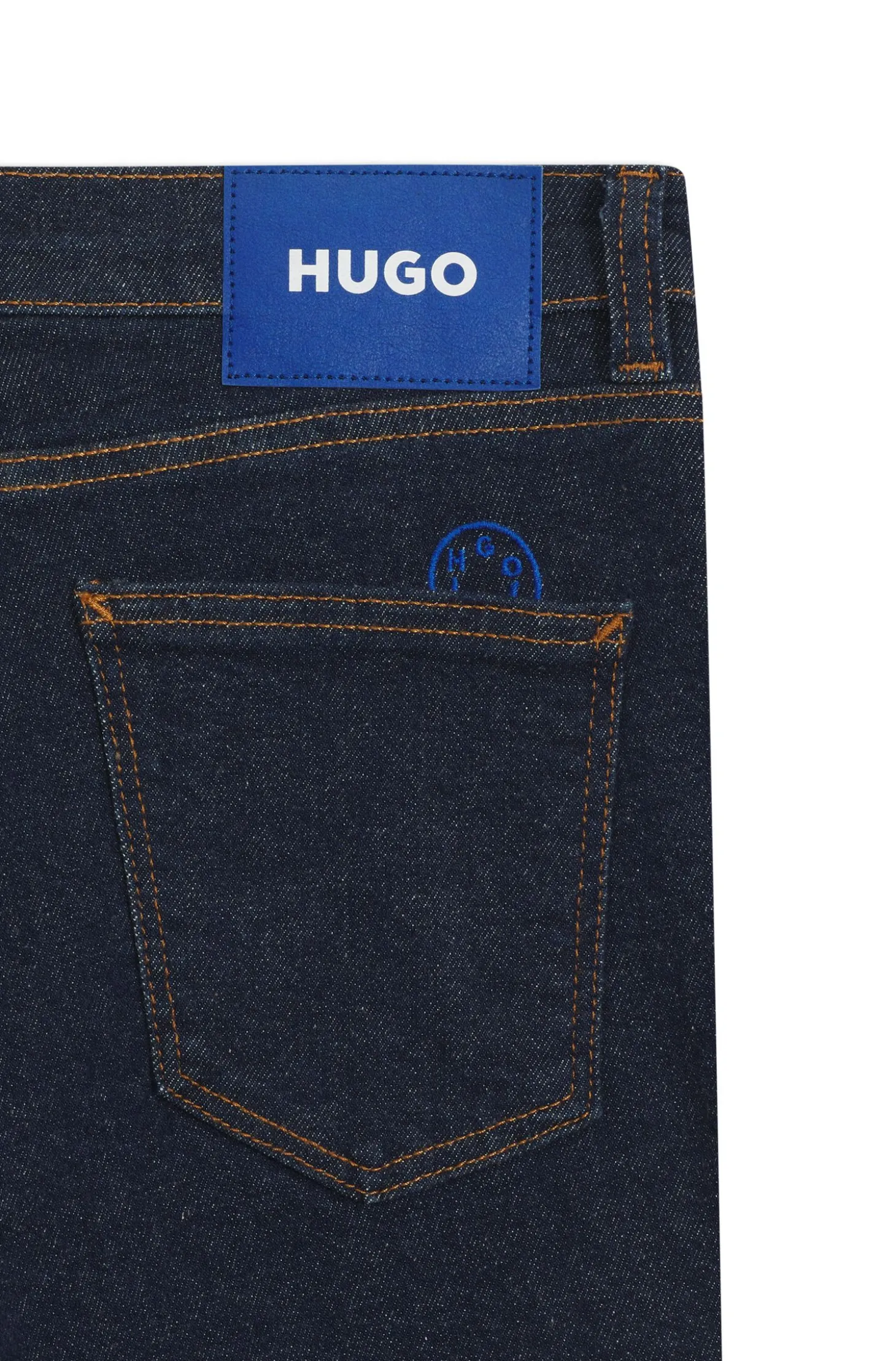 Skinny-Fit Jeans aus dunkelblauem Stretch-Denim
