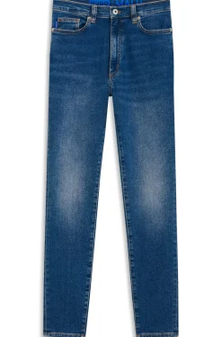 Skinny-Fit Jeans aus mittelblauem Stretch-Denim
