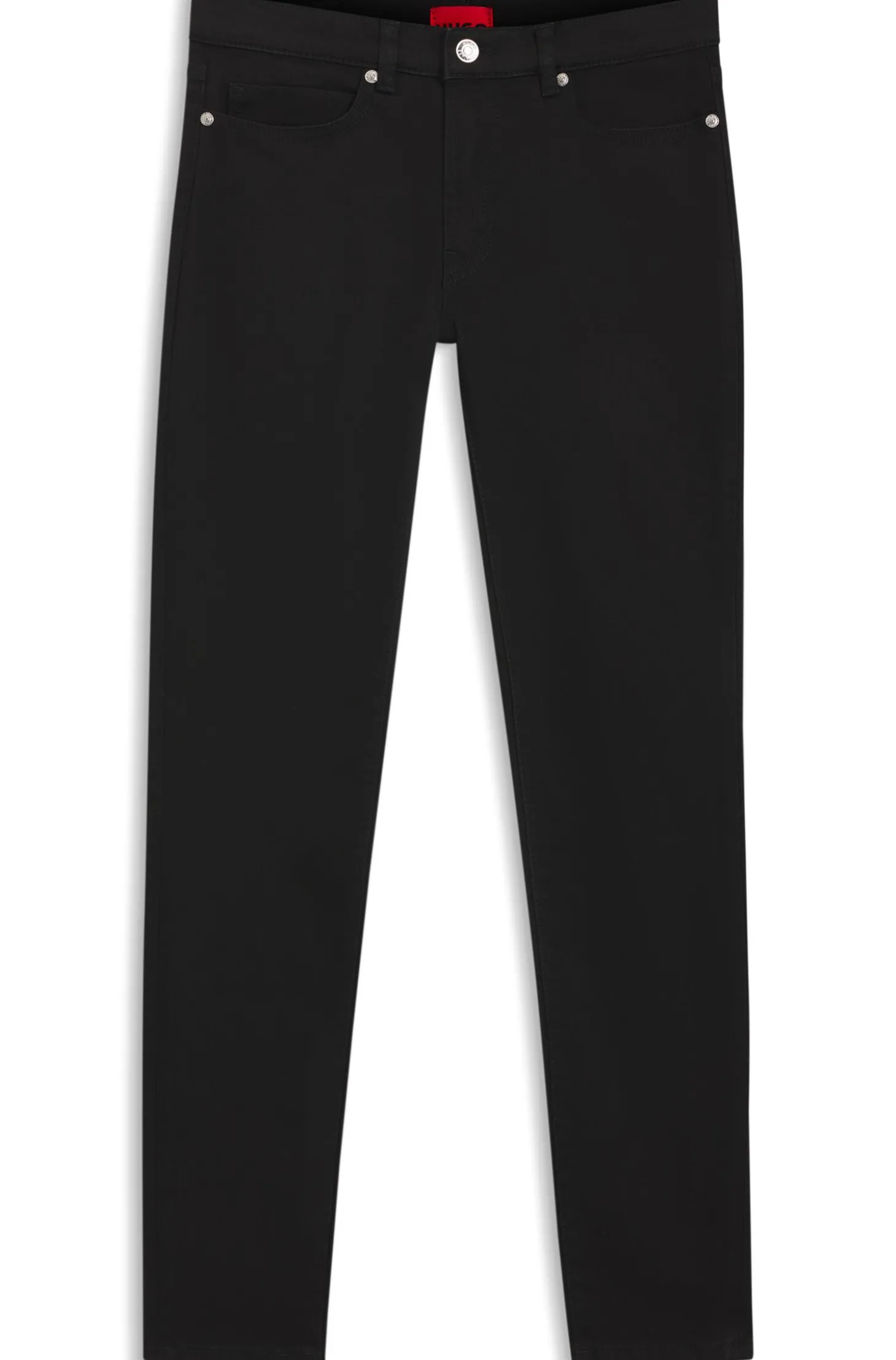 Skinny-Fit Jeans aus schwarzem Stretch-Denim