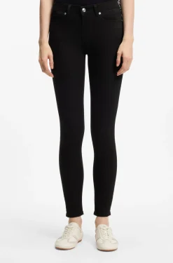 Skinny-Fit Jeans aus schwarzem Stretch-Denim