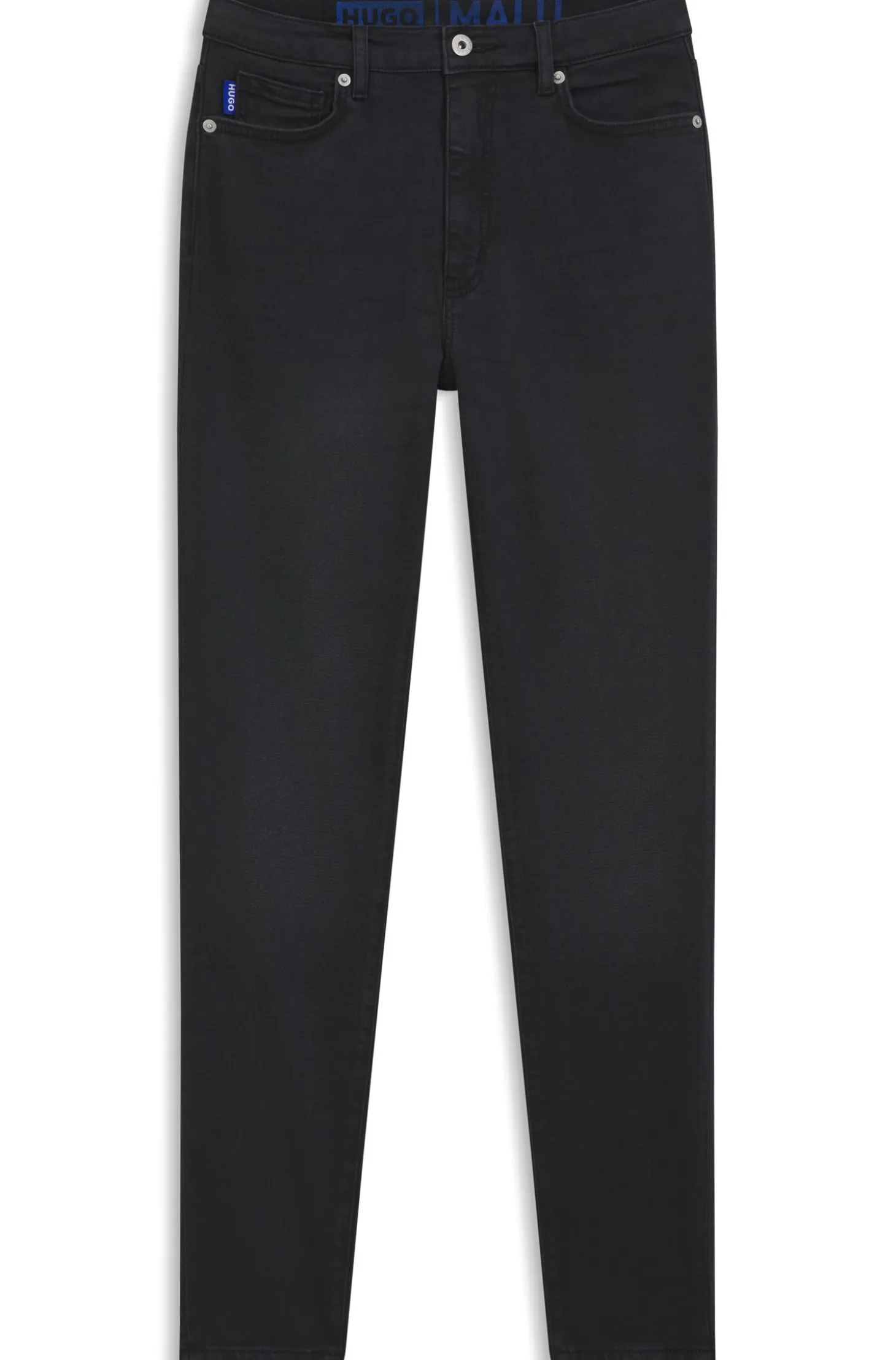 Skinny-Fit Jeans aus schwarzem Stretch-Denim