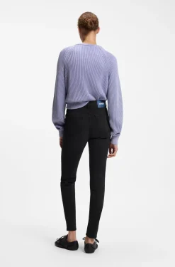 Skinny-Fit Jeans aus schwarzem Stretch-Denim