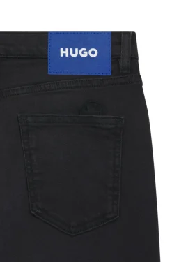 Skinny-Fit Jeans aus schwarzem Stretch-Denim