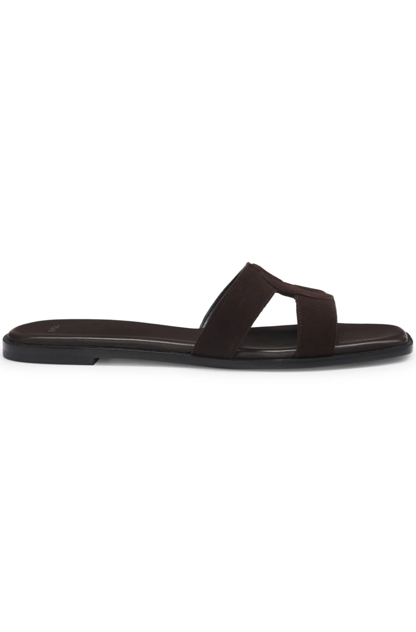 Slides aus Veloursleder mit gesticktem Double-B-Monogramm