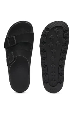 Slides mit zwei Riemen und Logo-Schließe