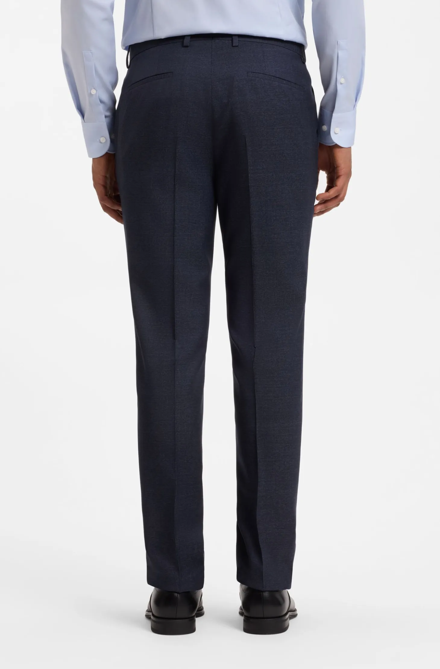 Slim-Fit Anzug aus fein gemusterter Schurwolle