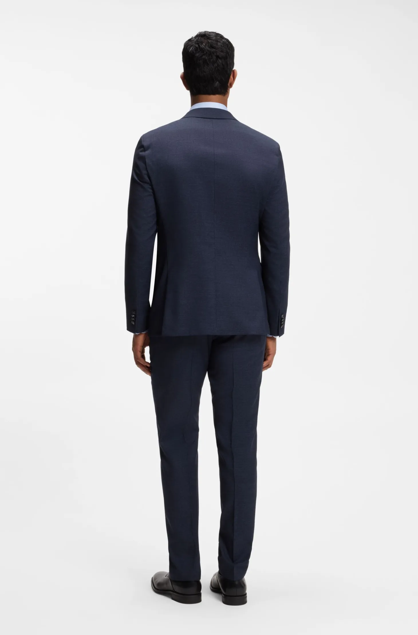 Slim-Fit Anzug aus fein gemusterter Schurwolle