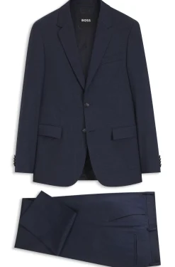 Slim-Fit Anzug aus fein gemusterter Schurwolle