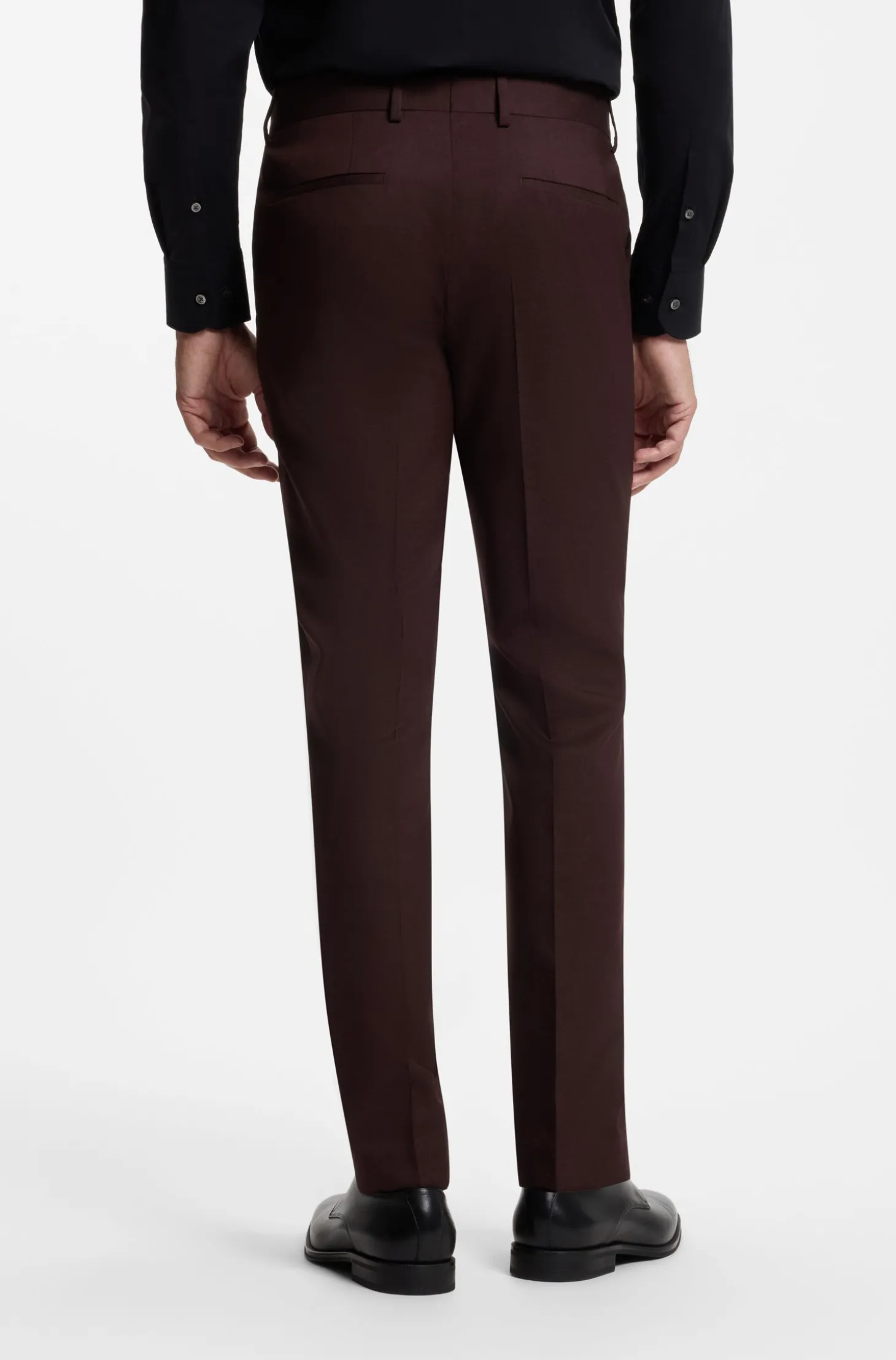 Slim-Fit Anzug aus fein gemusterter Schurwolle