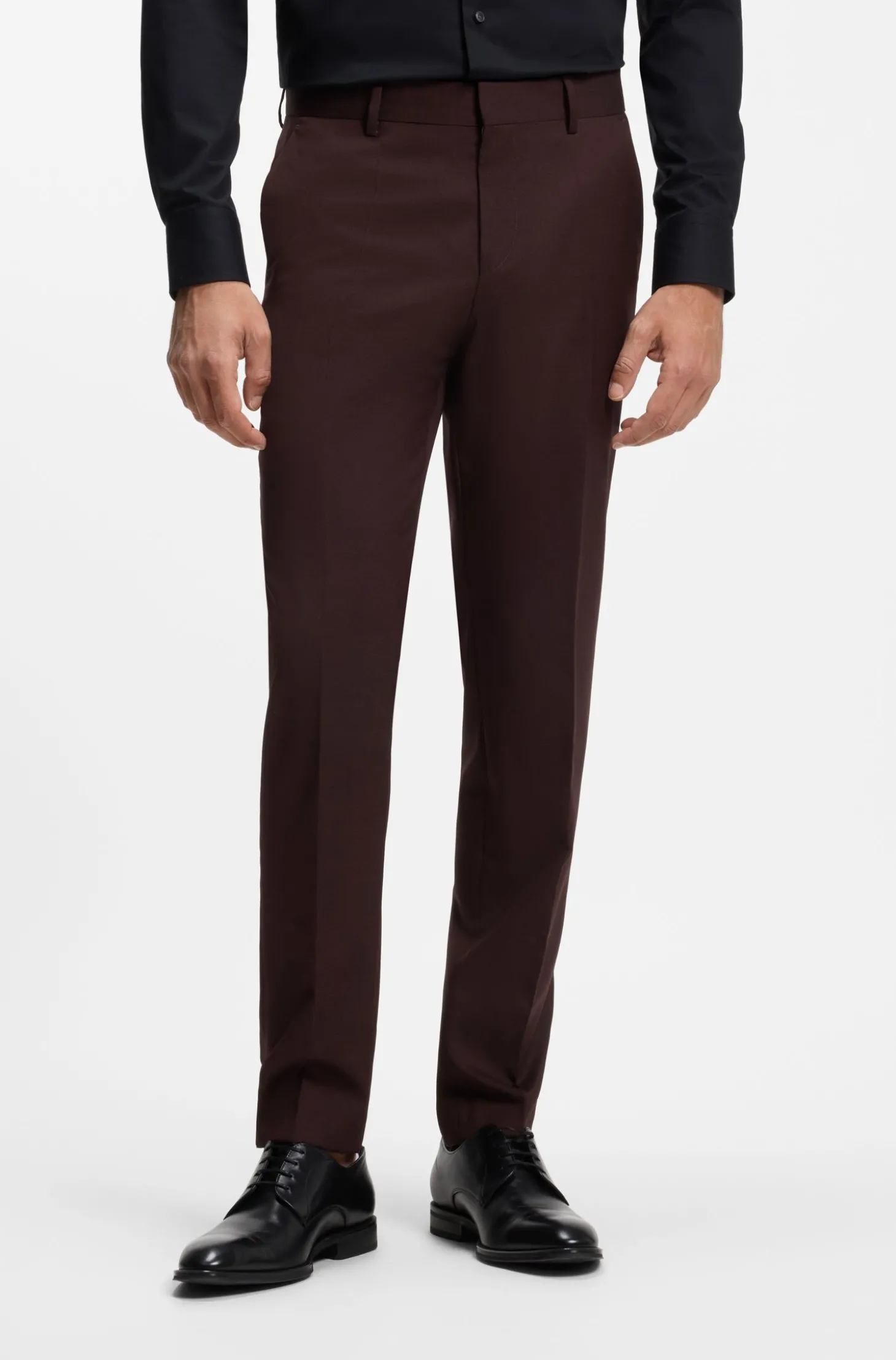 Slim-Fit Anzug aus fein gemusterter Schurwolle