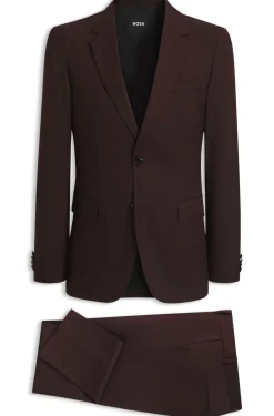 Slim-Fit Anzug aus fein gemusterter Schurwolle