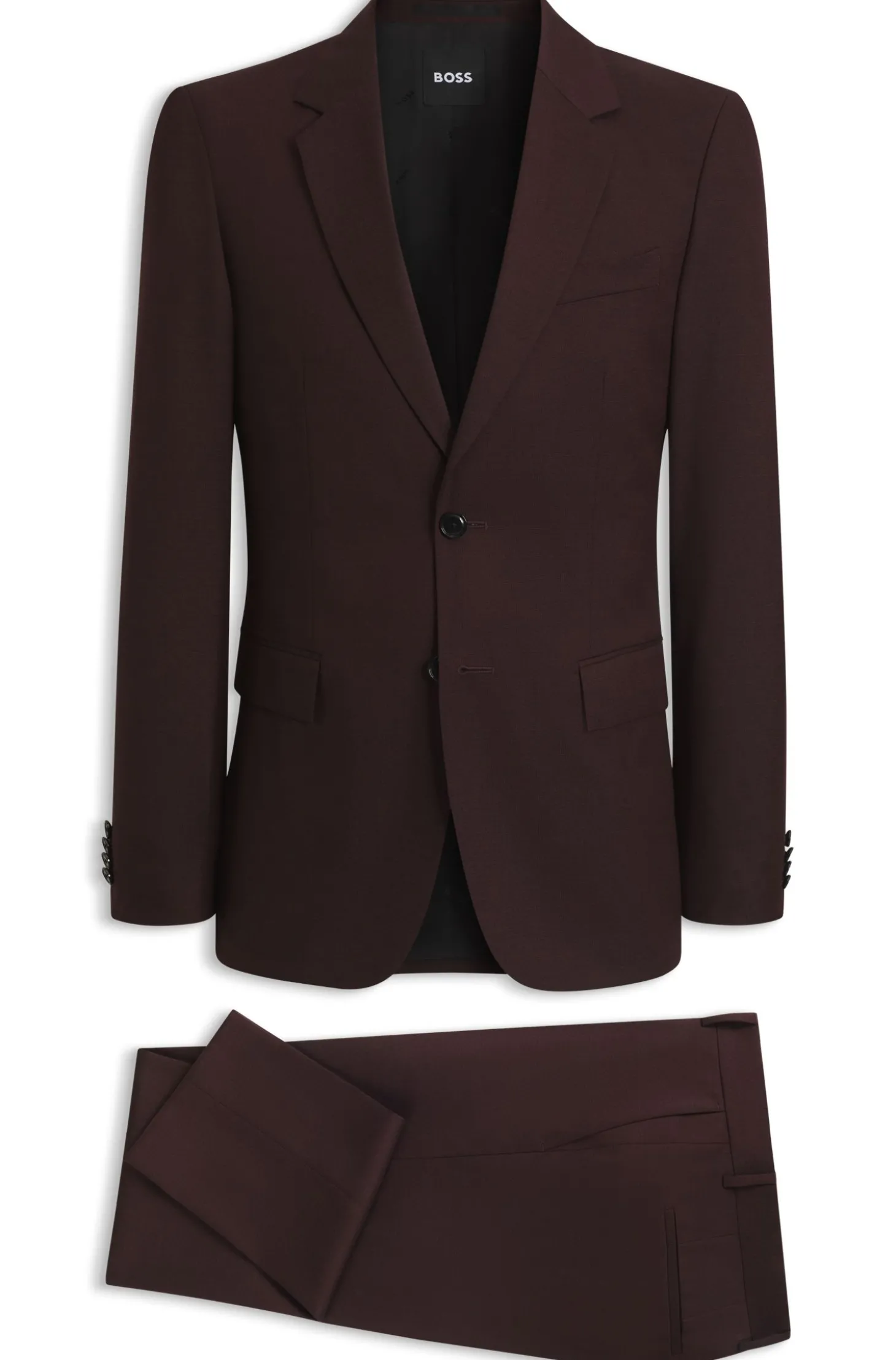Slim-Fit Anzug aus fein gemusterter Schurwolle