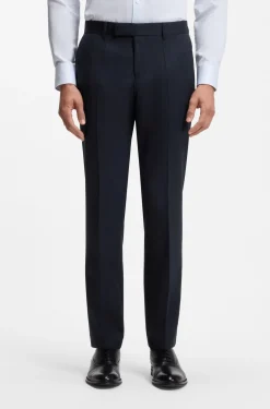Slim-Fit-Anzug aus gestreifter italienischer Schurwolle