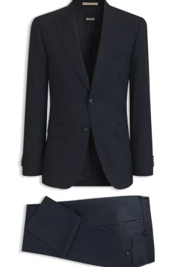 Slim-Fit-Anzug aus gestreifter italienischer Schurwolle