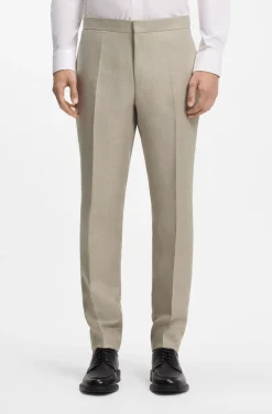 Slim-Fit Anzug aus Leinen-Twill
